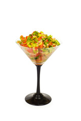 Fresh salad isolated on the white background