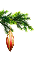 Christmas decoration isolated on the white background