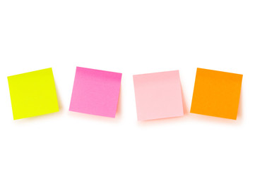 Reminder notes isolated on the white background