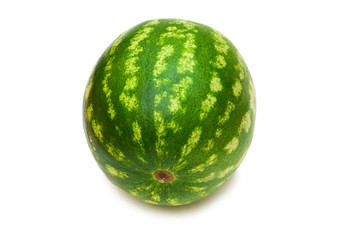Whole watermelon isolated on the white background