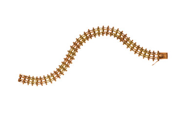 Golden chain isolated  on the white background