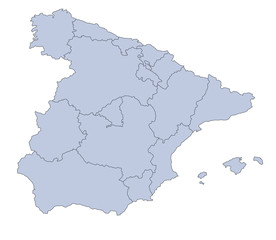 Fototapeta na wymiar Karte Spanien