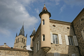 Fototapeta premium clocher et chateau