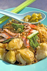 A plate of Penang Hawker delight – Wonton Mee