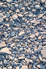 The beach pebbles on sea beach
