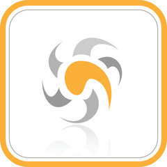 Fototapeta premium Vector abstract internet icon. Orange set.