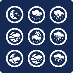 Weather vector icons (set 7, part 2)