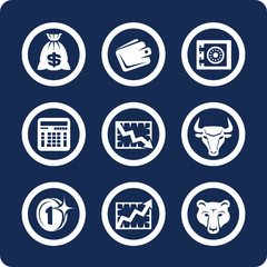 Money and Finance vector icons (set 10, part 1)