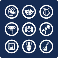 Culture and Art vector icons (set 12, part 1)