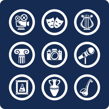Culture and Art vector icons (set 12, part 1)