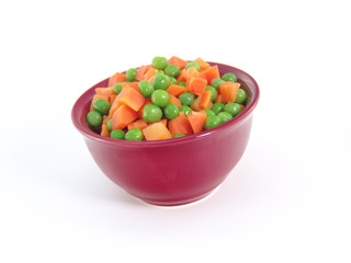 peas and carrots in dish