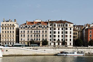 Fototapeta premium Lyon, quais de Saône
