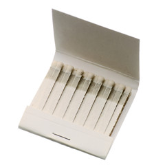 Matchbook isolated on pure white background.