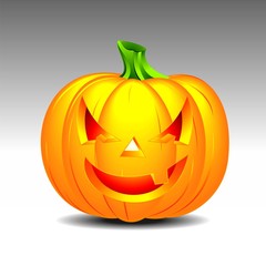 vector illustration on a Halloween theme with pumpkin