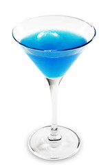 Alcoholic Cocktail with Vodka, Blue Liqueur and Grapefruit Juice