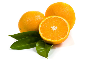 Oranges isolated on white
