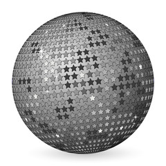 abstract ball grey with stars