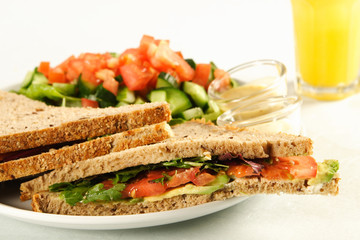 healthy sandwich meal