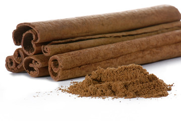 Cinnamon isolated on white background