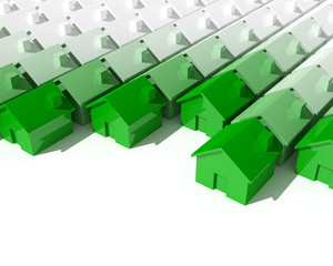 fine image 3d of green metaphor house background