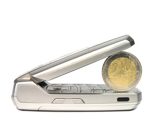 mobile phone and coin