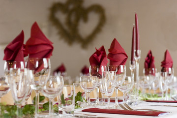 Table at wedding reception