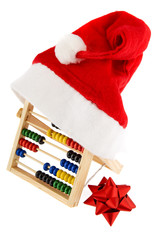Weihnachtsmütze mit Rechenmaschine