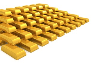 golden pyramid. 3d