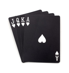 Cartas de poker negras