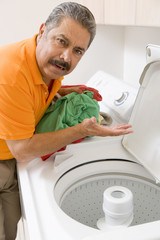 Man Doing Laundry