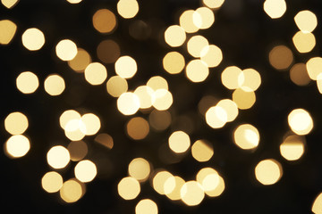 Abstract View Of White Christmas Tree Lights