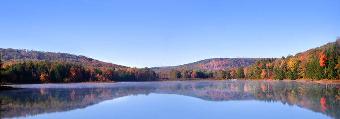 Panoramic View Of Autumn Landscape