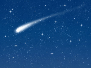make a wish on this shooting star going across a starry sky © clearviewstock