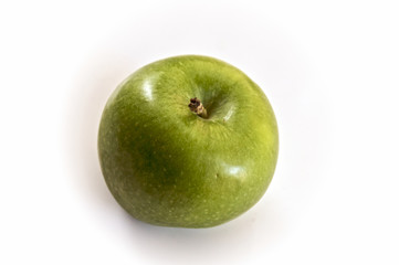 one granny smith apple seen from above