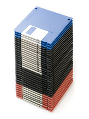 floppy disks isolated on the white