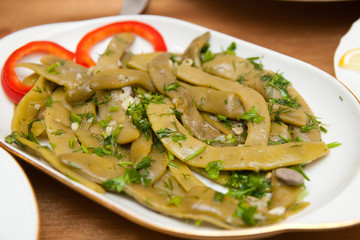 haricot on the plate