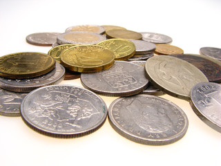 many  coins,  close up