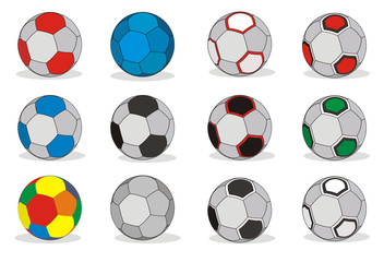 Ball football soccer balls isolated on white