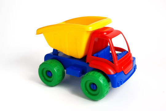 Colorful Toy Truck isolated on white