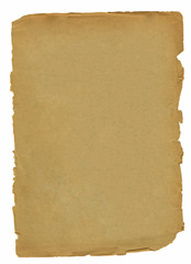 Old sheet of  paper with the damaged edges