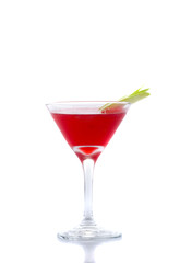 Cocktail drink on fruit/ isolated