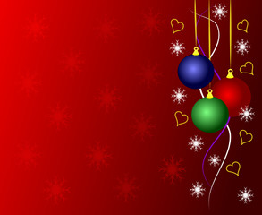 Christmas Baubles Vector Background