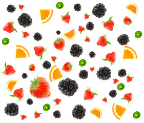 Structure from different fruit and berries