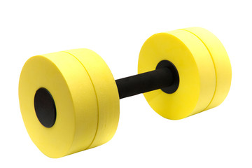 Dumbbell for aqua aerobic isolated on white (with clipping path)