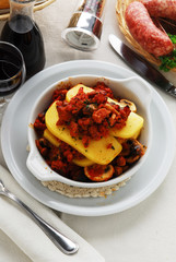 Polenta salsiccia e funghi - Secondi di carne Lombardia