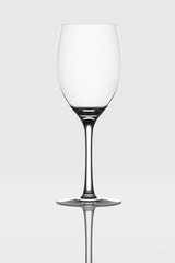 3d rendering of a empty wine glass