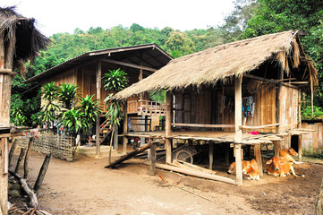 Maisons villageoises traditionnelles du nord de la Thailande