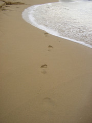 Pas dans le sable