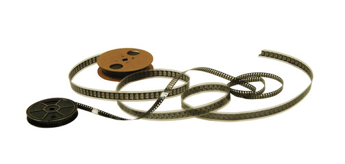 Reels of antique movie film