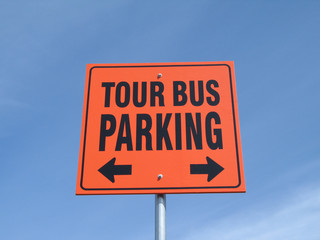 tour bus parking sign